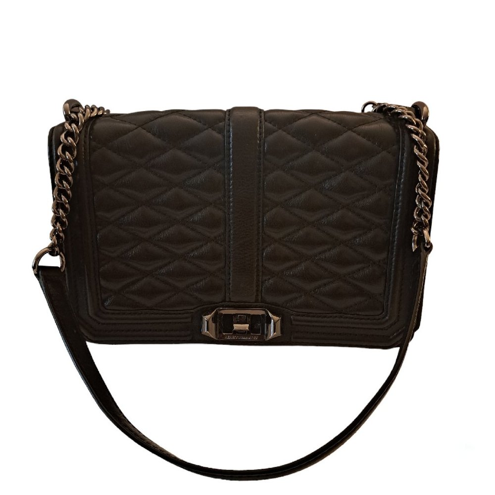 Rebecca Minkoff Black Quilted Leather Small Shoulder Crossbody